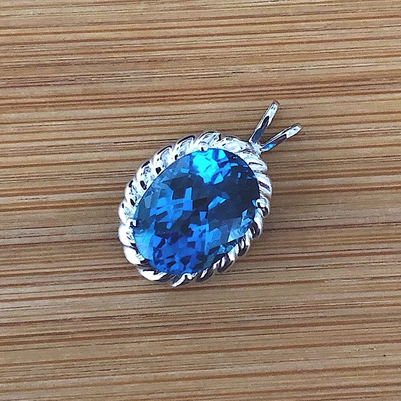 $228 10K White Gold Estate Drop Pendant Marked CID 10K - Picture 5 of 6